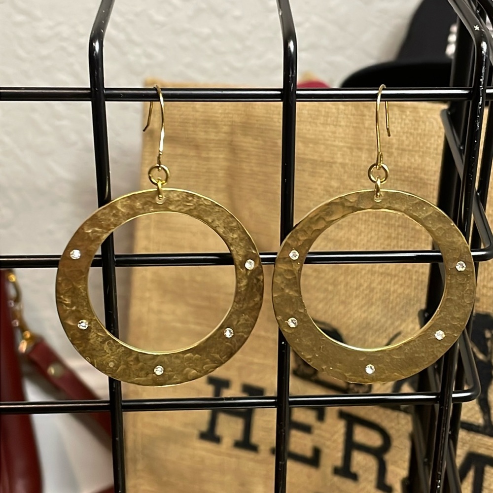 😍Vintage Hoop hammered Earrings😍